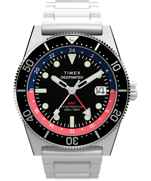 Timex Deepwater Reef 200 GMT 41mm Stainless Steel Bracelet Watch
