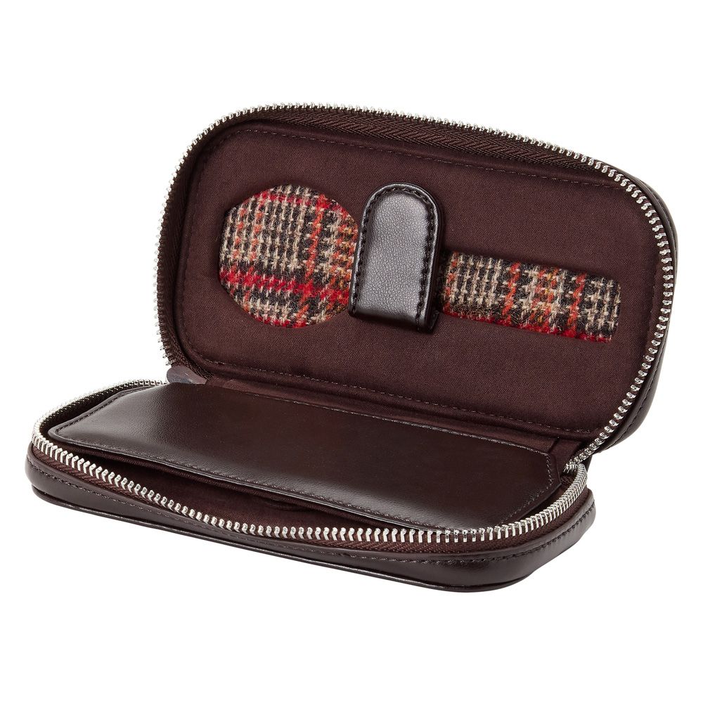 Wolf WM Brown 2 Piece Watch Zip-Case