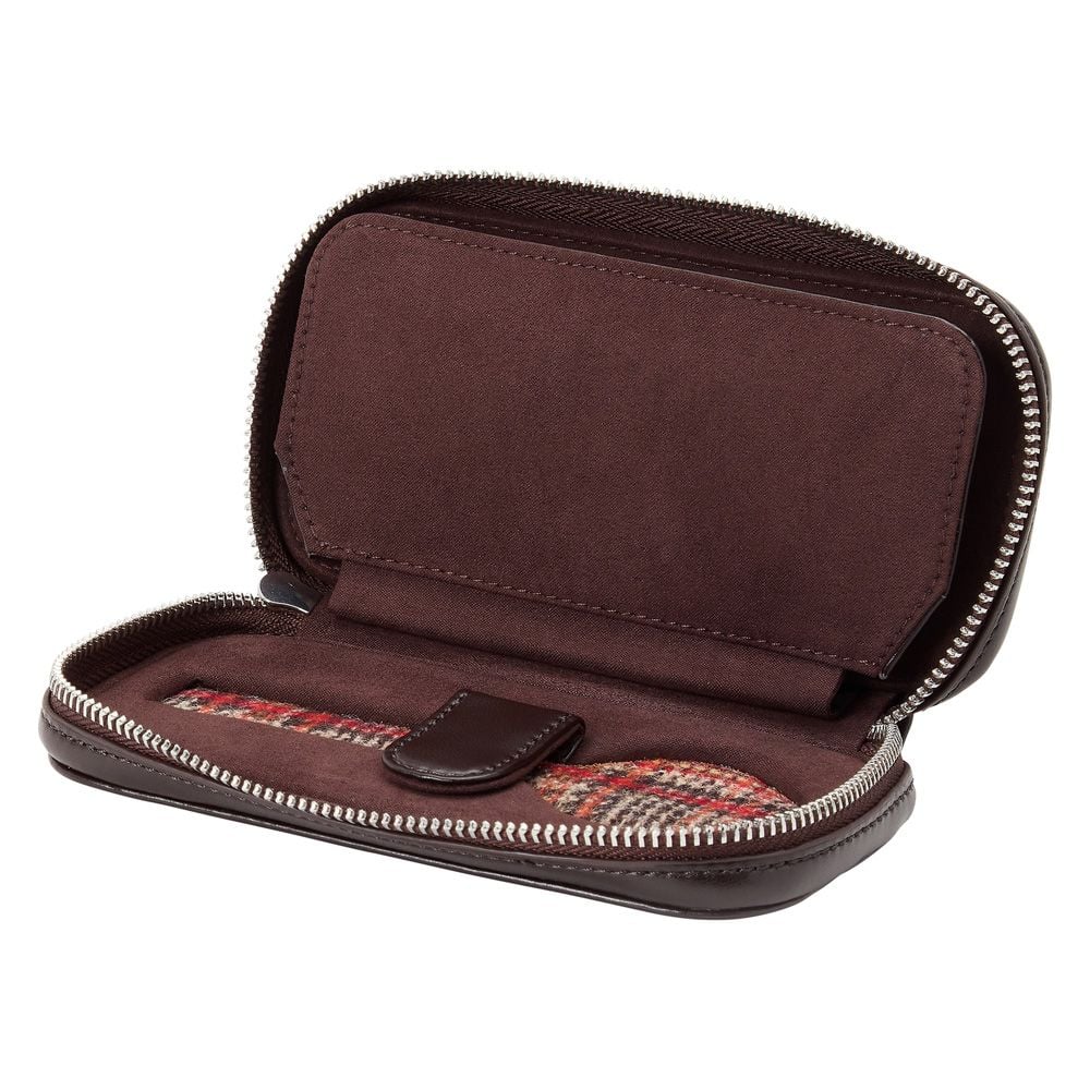 Wolf WM Brown 2 Piece Watch Zip-Case