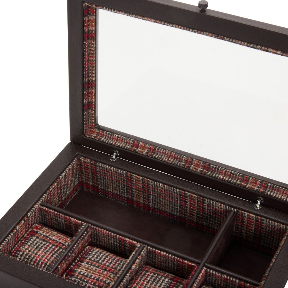 Wolf WM Brown 4 Piece Watch Accessory Box
