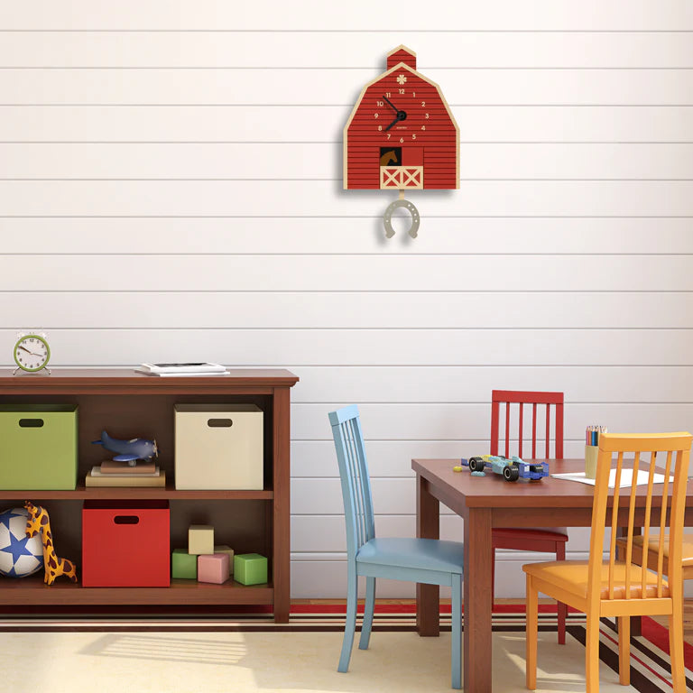 Popclox Horse Barn Pendulum Clock
