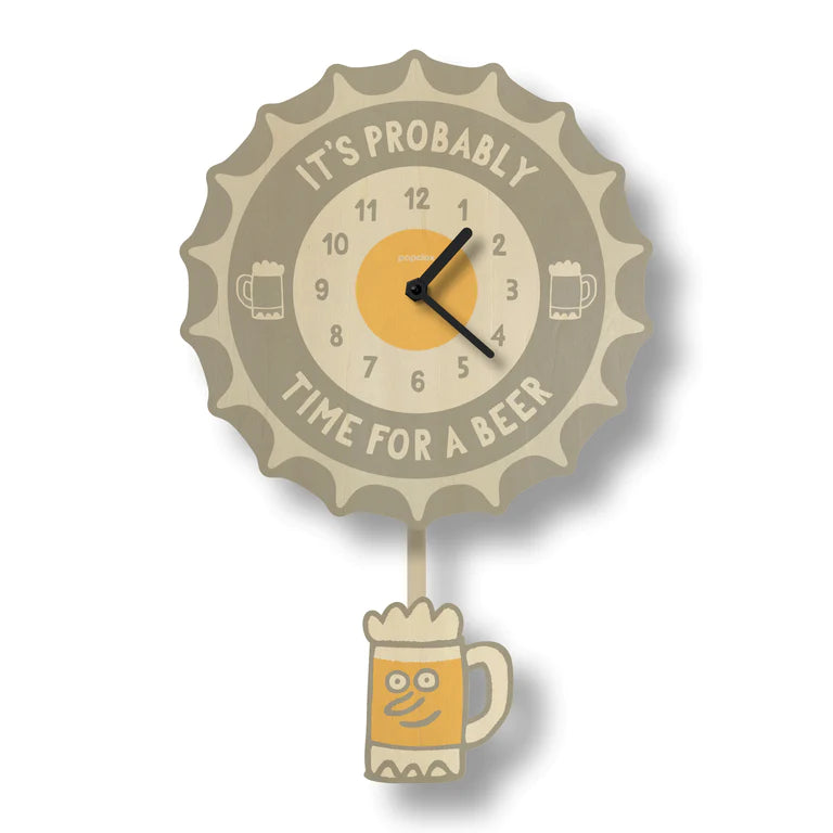 Popclox Beer Time Pendulum Clock