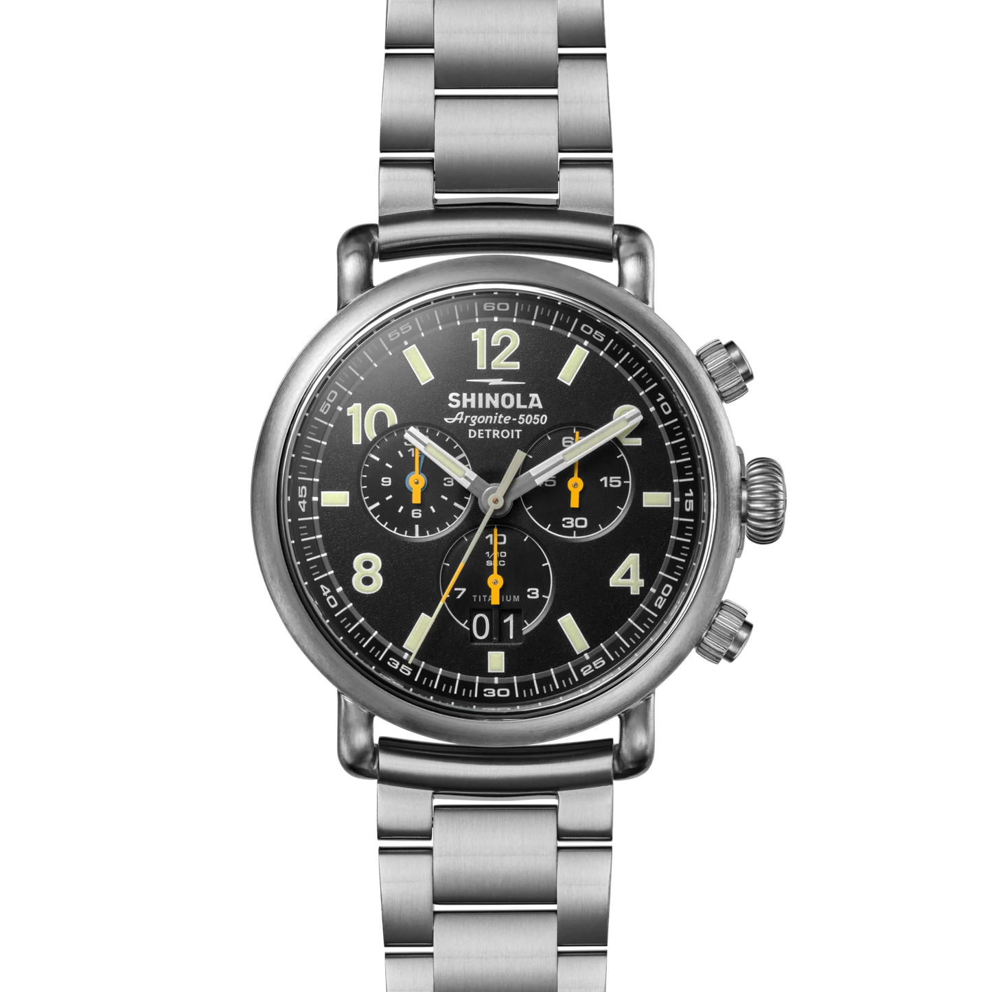 Shinola Runwell Chronograph West Wind Watch Gift Set with Additional Strap