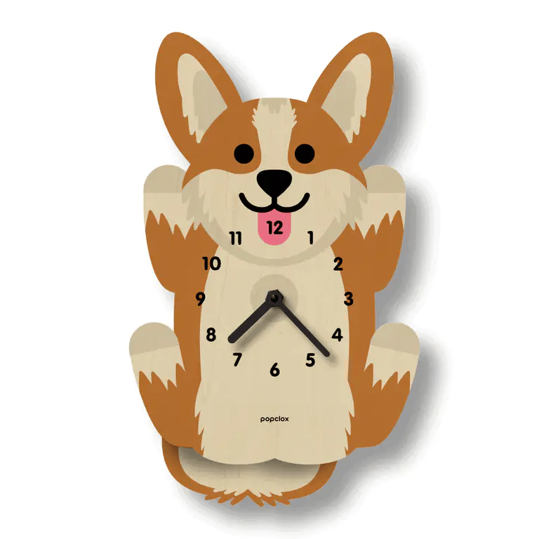 Popclox Corgi Pendulum Clock