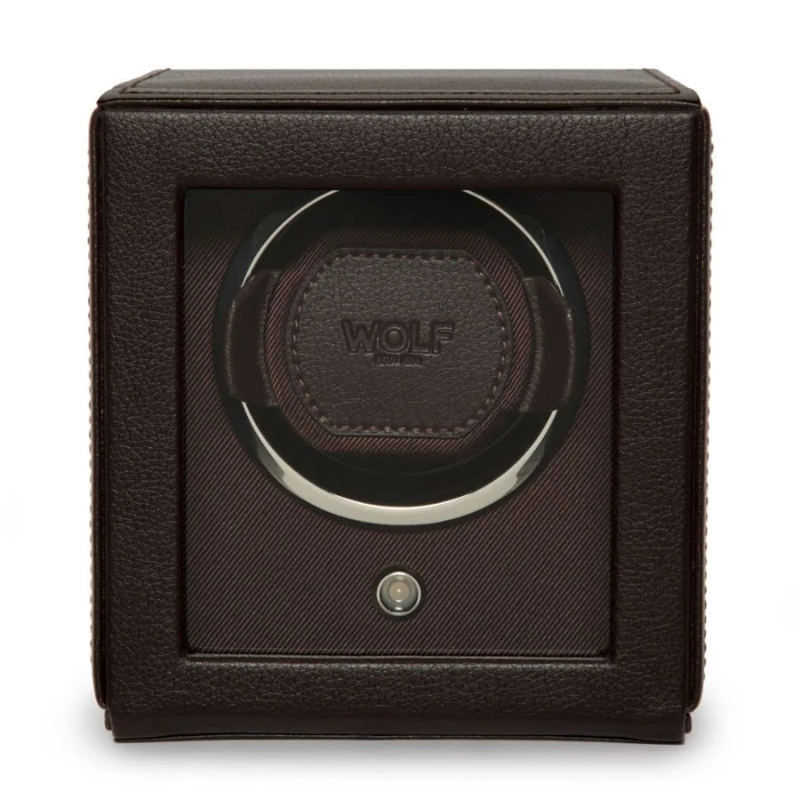 Wolf - Cub Single Watch Winder With Cover | Brown | 461106