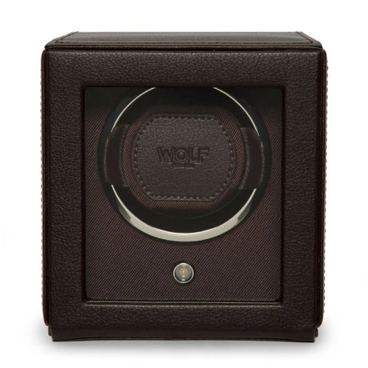 Wolf - Cub Single Watch Winder With Cover | Brown | 461106