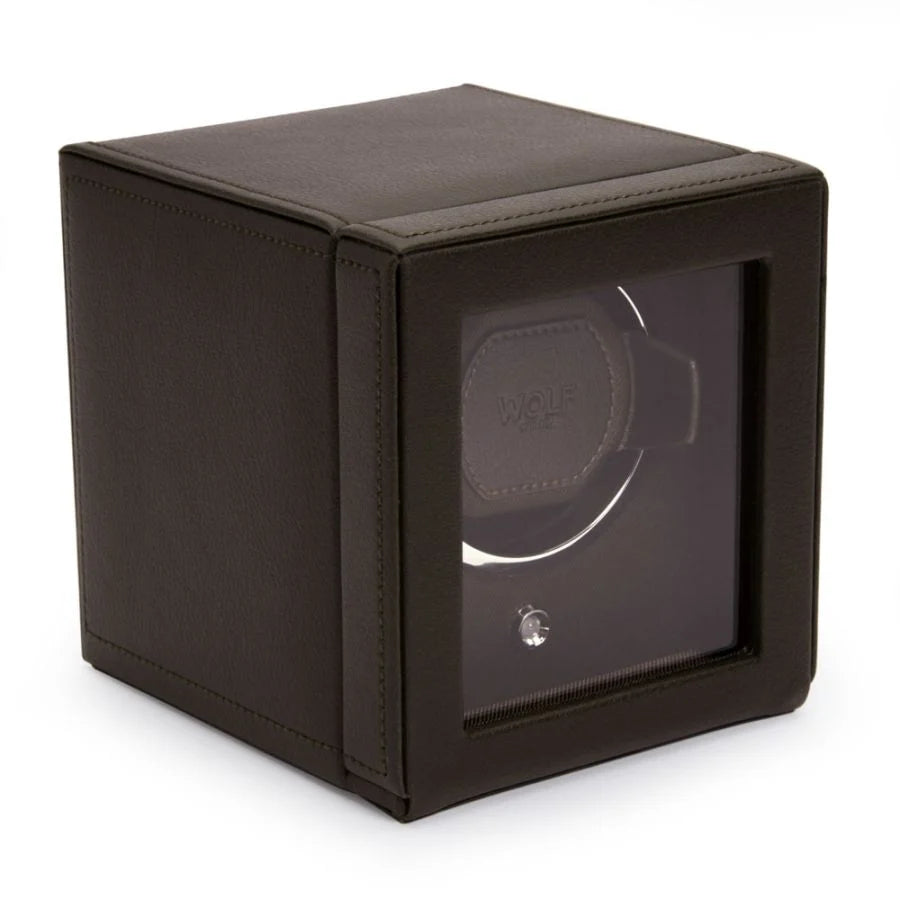 Wolf - Cub Single Watch Winder With Cover | Brown | 461106