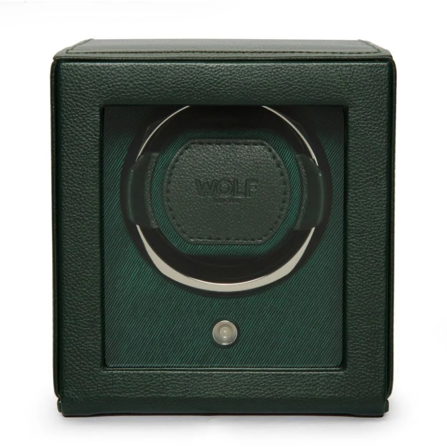 Wolf - Cub Single Watch Winder With Cover | Green| 461141