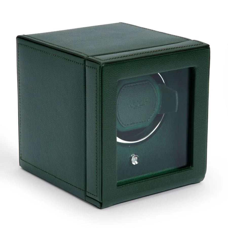 Wolf - Cub Single Watch Winder With Cover | Green| 461141