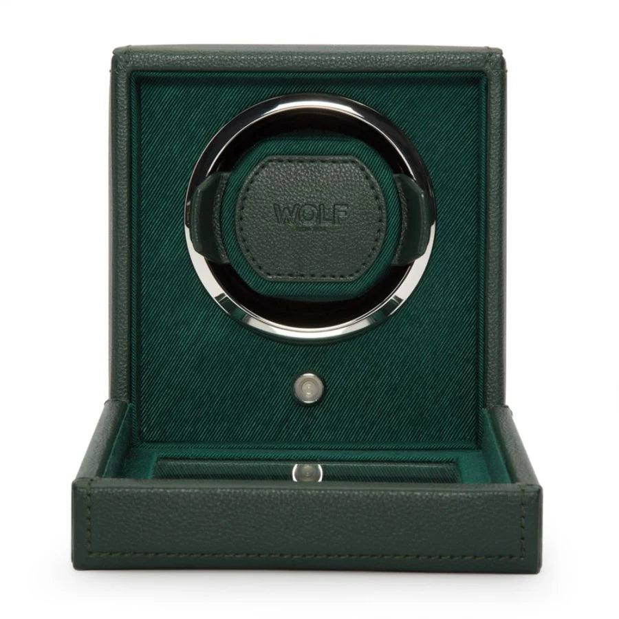 Wolf - Cub Single Watch Winder With Cover | Green| 461141