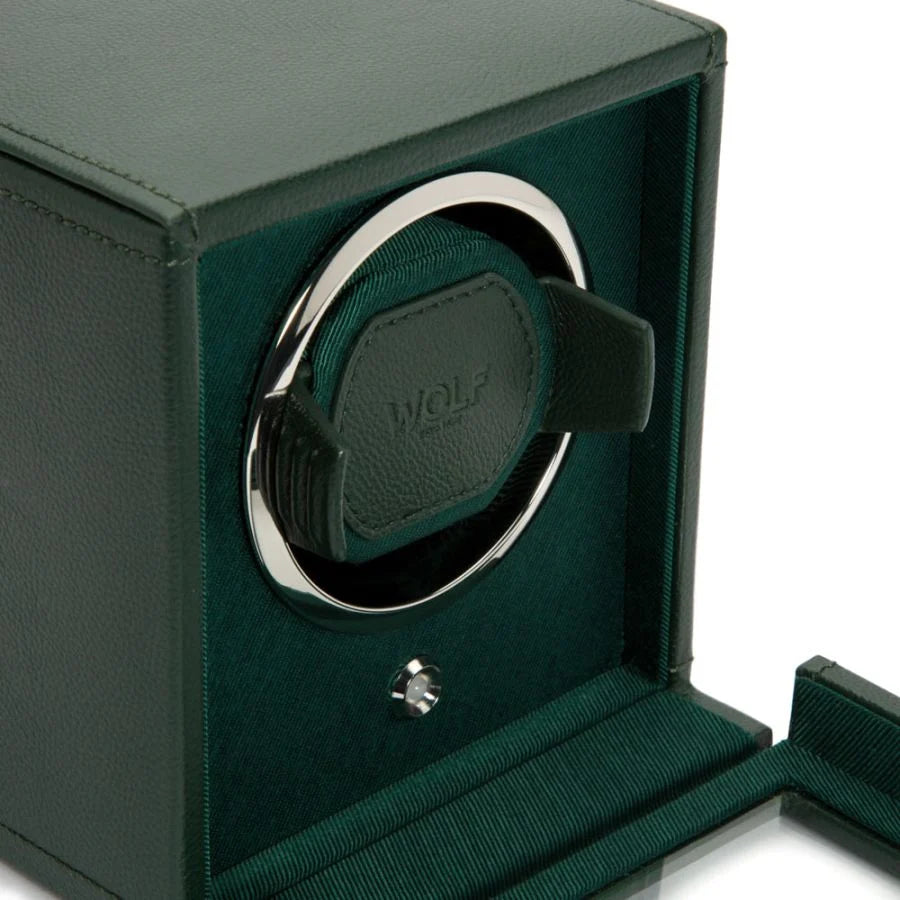 Wolf - Cub Single Watch Winder With Cover | Green| 461141