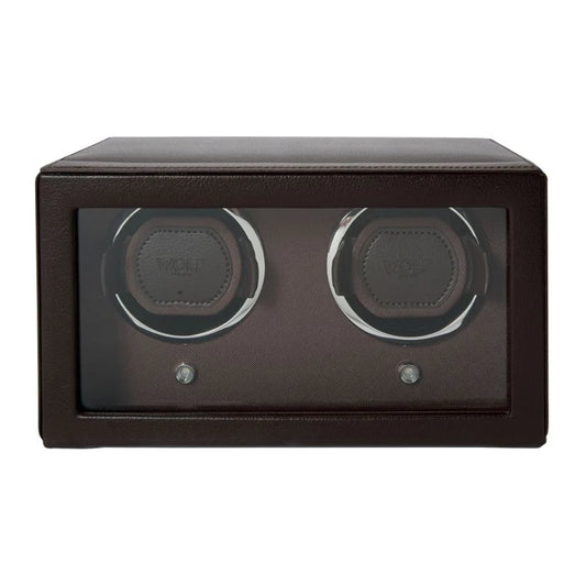 Wolf - Cub Double Watch Winder With Cover | Brown | 461206